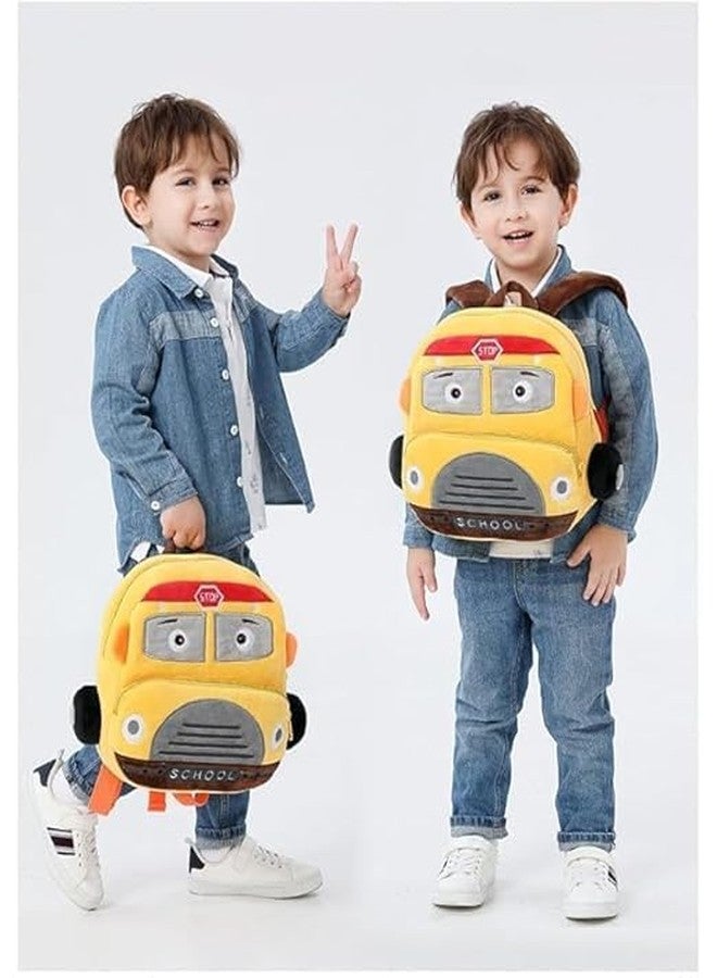 Black Hill Kids Preschool Bag for Boys and Girls, Cute Soft Plush school Animal Cartoon Mini Backpack Little kids bags for 2-5 years Baby/Boys/Girls Nursery, Preschool,Picnic (School bus) - Image 5